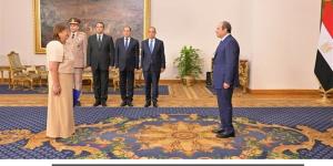 شاهد مراسم تسلم السيسي أوراق اعتماد 17 سفيرًا جديدًا لدى مصر - المدينة برس