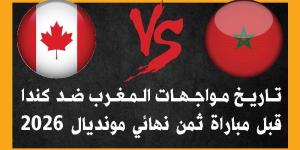 تاريخ مواجهات المغرب ضد كندا قبل مباراة ثمن نهائي مونديال 2026 (إنفوجراف) - المدينة برس