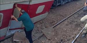 خروج عربة قطار "كفر الشيخ - طنطا" عن القضبان.. ومحافظ الغربية يتفقد موقع الحادث (فيديو) - المدينة برس