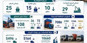 انتظام حركتي التداول والملاحة بالهيئة العامة لميناء الإسكندرية - المدينة برس