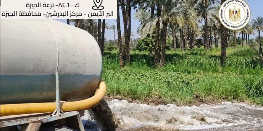 الري تضبط سيارة كسح ألقت مخلفات صرف صحي في ترعة الجيزة بالبدرشين - المدينة برس