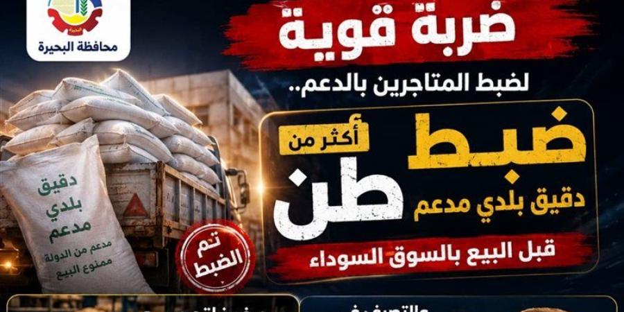 ضبط مخبز لتجميعه 145 بطاقة تموينية وتصرفه فى 5000 رغيف بلدى بالبحيرة - المدينة برس